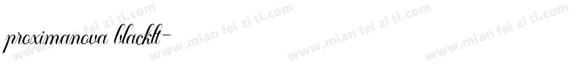proximanova blacklt字体转换